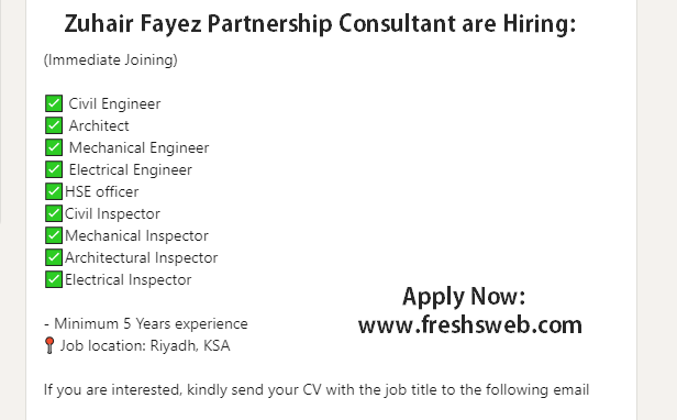 Exciting Job Opportunities at Zuhair Fayez Partnership Consultants in Riyadh, KSA